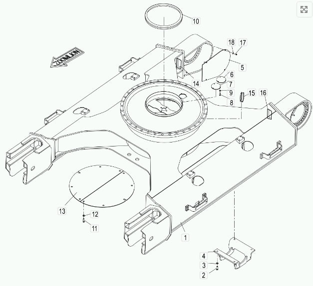 Рама/Track Frame Ass'y ZE205E