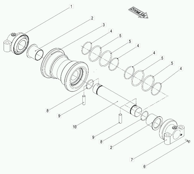 Катки/Track Roller Ass'y ZE205E